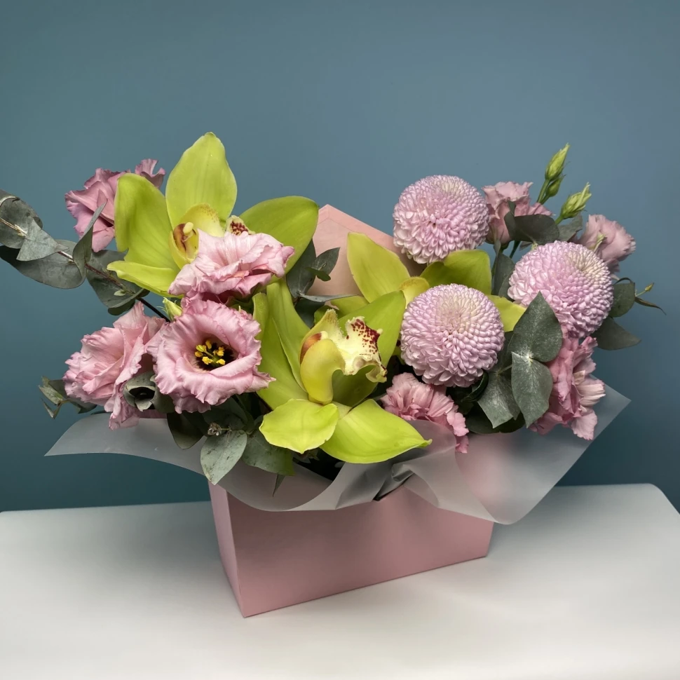 Композиция к 14 февраля "Розовый конверт"